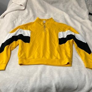 Victoria’s Secret PINK half zip jacket size XS yellow black and white